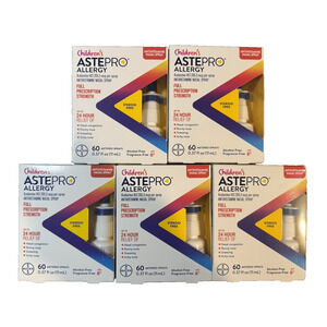 5 pk ASTEPRO Child Allergy Antihistamine Nasal 60 Metered Sprays EXP 11/2025 NIB
